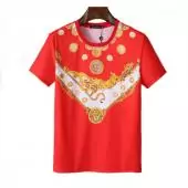 short sleeve t-shirt casual versace vintage floral homme summer v22042 wave red